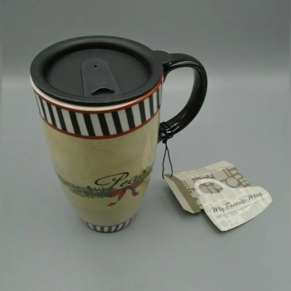 CYPRESS HOME Holiday 19oz Latte Travel Mug with Lid 